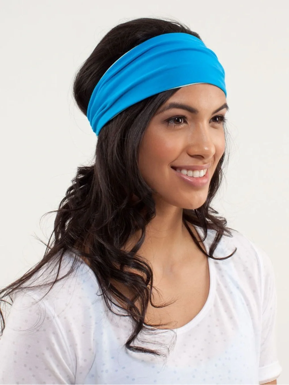 Lululemon Bang Buster Headband Reversible Beach Blanket Blue / Aquamarine Hair